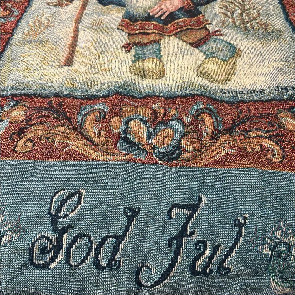 Festive Tapestry with elf godful